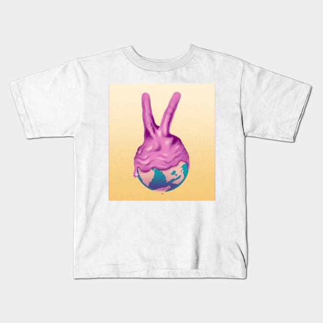 Melting Peace Kids T-Shirt by satwika